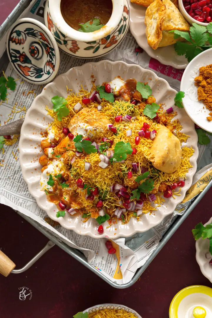 Samosa Chaat - Best samosa chaat in Calgary NE at Punjabi Dawat